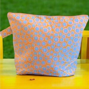 Orange and Blue Patterned Women's Bag